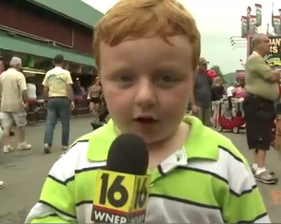 ‘Apparently’ This Kid’s Got A Future In Broadcasting!