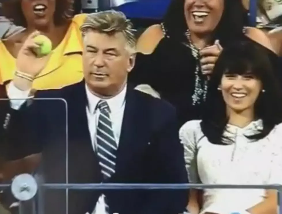 Alec Baldwin Catches Stray Ball At U.S. Open