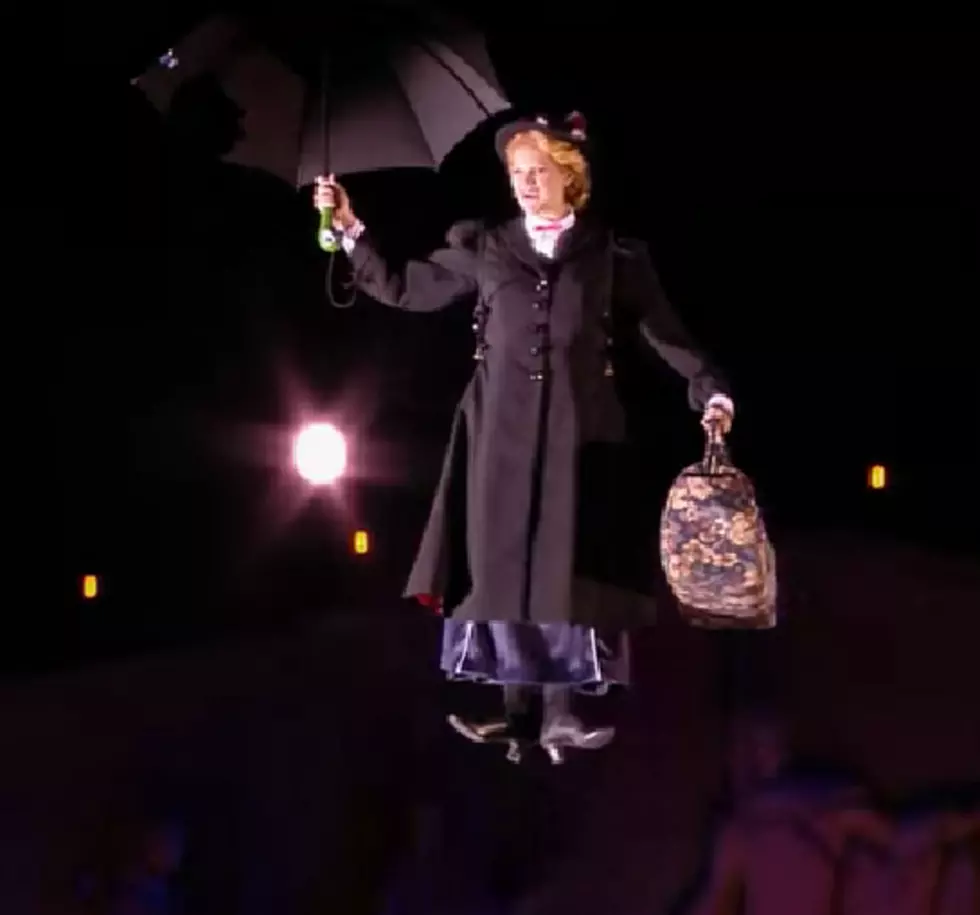Mary Poppins Floats in Mid-Air&#8230;How Does She Do It?  [Video]