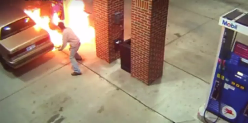 Doofus Starts Gas Station Fire Trying To Kill Spider