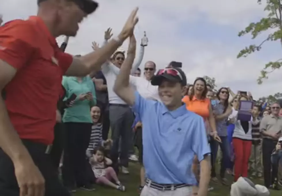 Feel Good Video- Kid Makes Hole-in-One On First Shot As Tiger Watches
