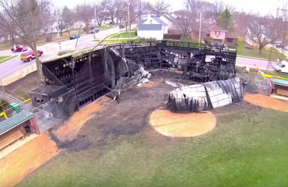  Fire Damage at Tink Larson Field in Waseca
