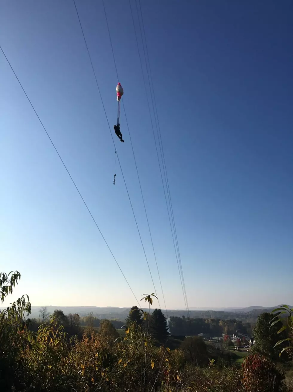 Base Jumper Stuck Guy Wire