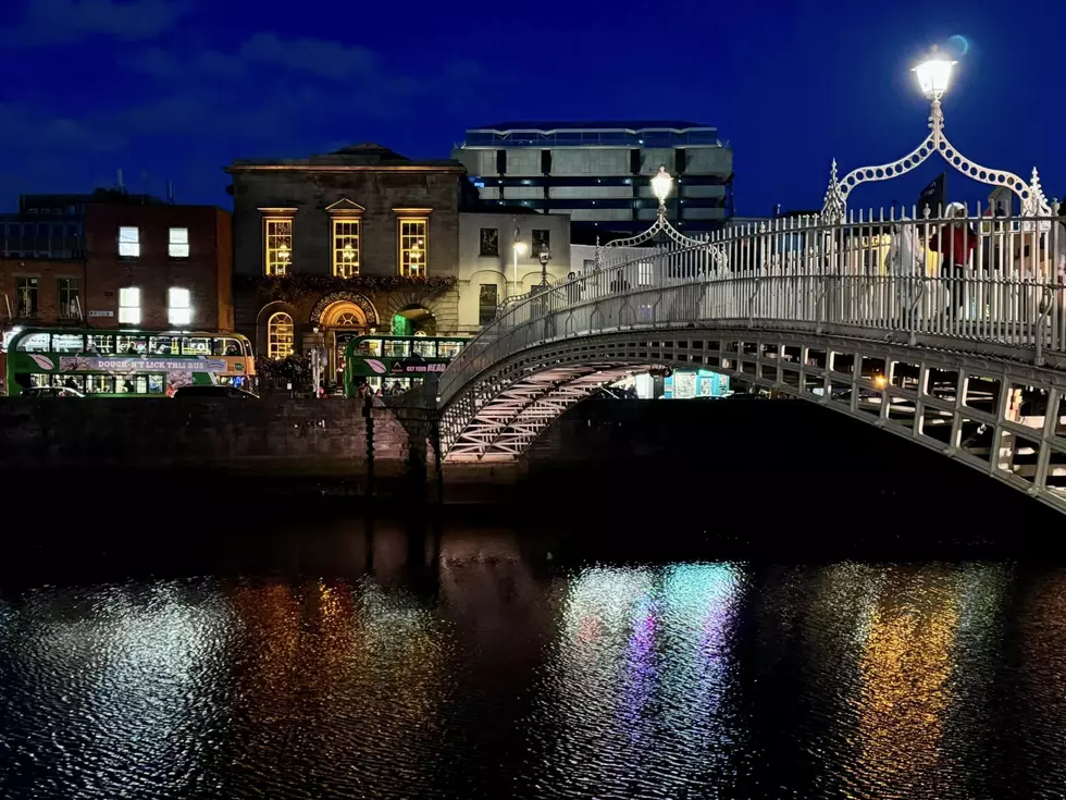 Dublin's famous Ha'Penny Bridge over the River Liffey. (CSJ/TSM-Rochester)