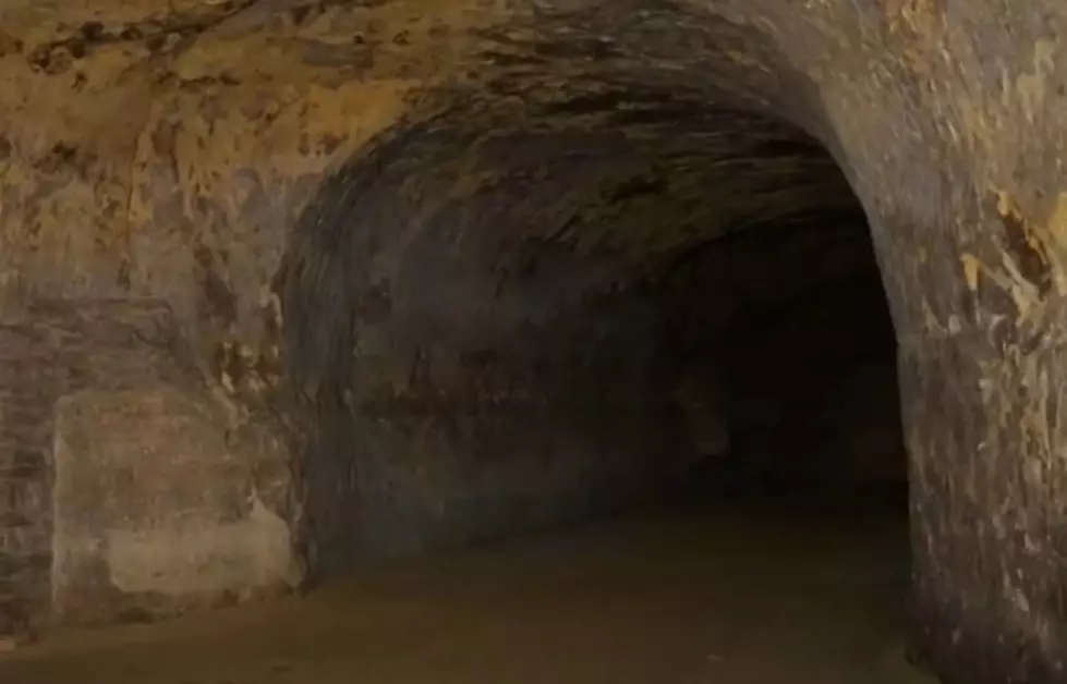 The entrance to one of the Wabasha Street Caves in St. Paul, MN. (WCCO-TV via YouTube)