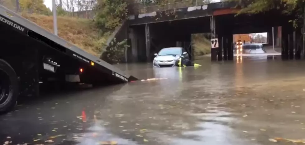 Virginia Street Blocked Off Due to Flooding