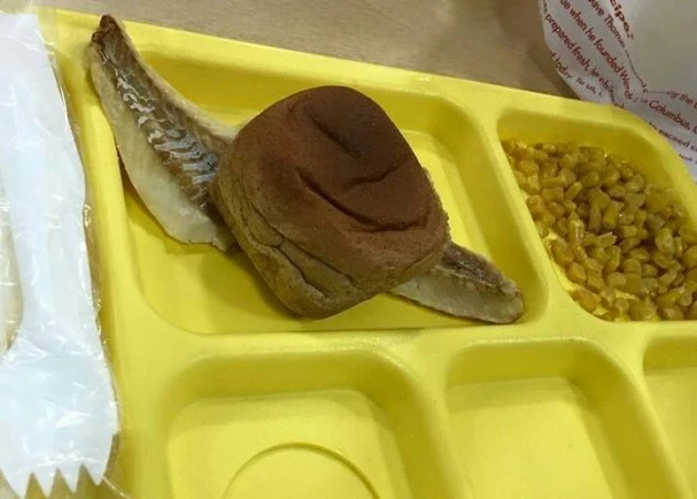 gross looking cafeteria food