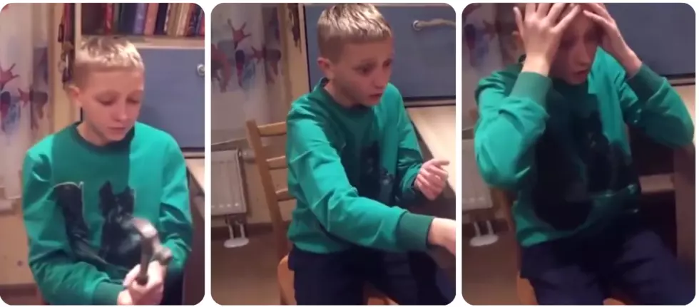 Kid Shows Off Toughness Of His Phone Case [VIDEO]