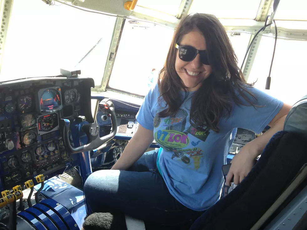 Michelle RIdes With Blue Angels