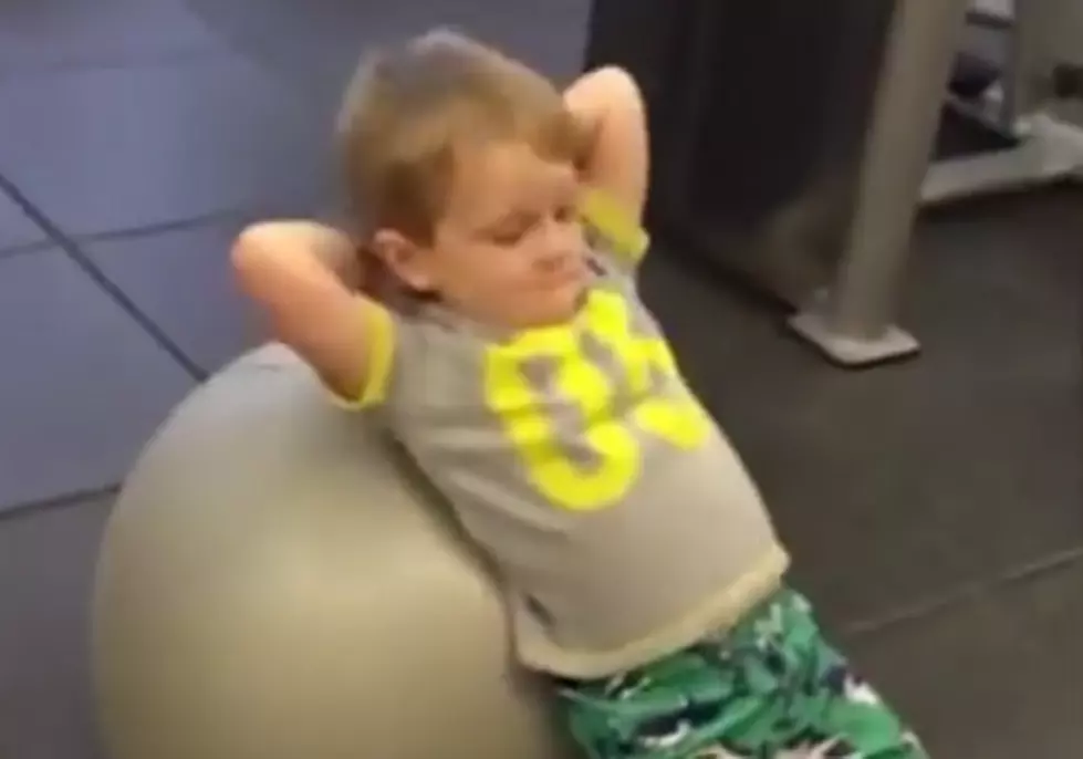 Tough Toddler Hits the Gym to Impress the Ladies [VIDEO]