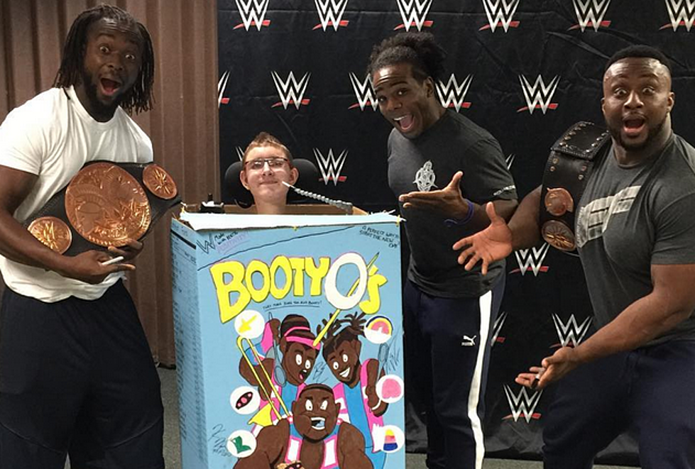 Rockford WWE Fan Surprises Wrestlers Wearing Life Size Cereal Box
