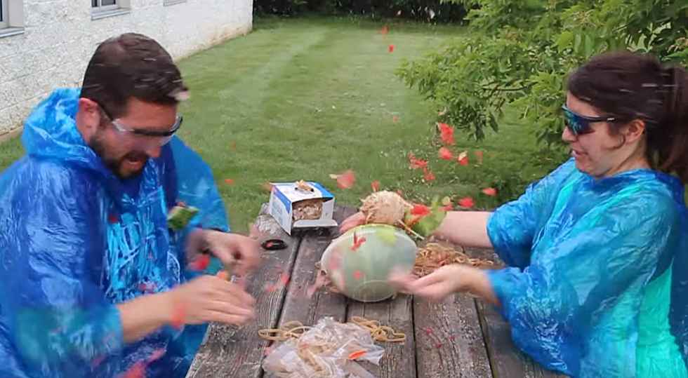 Celebrate National Watermelon Day by Watching Us Blow One Up