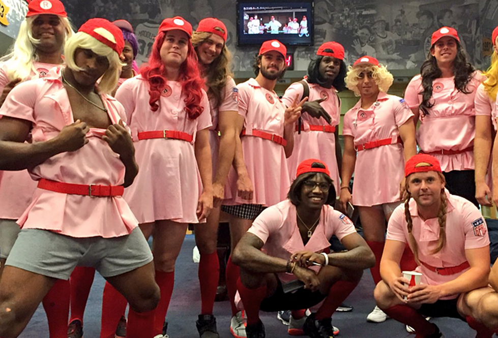 MLB Team Hazes Rookies By Making Them Dress Like Rockford Peaches