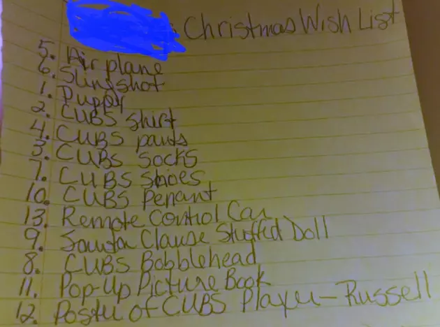 This Young Cubs Fan Has The Best Christmas Wish List