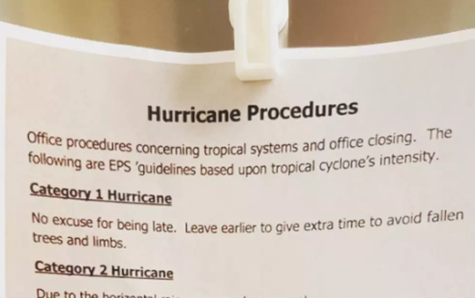 Is This Office ‘Hurricane Procedures’ List In Poor Taste?