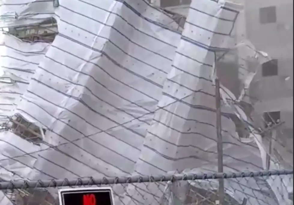 Crazy Winds Tear Down Scaffolding At Amerock Construction Site