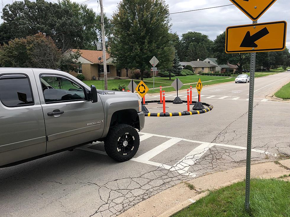 Is This New Rockford Traffic Circle a Temporary Roundabout?