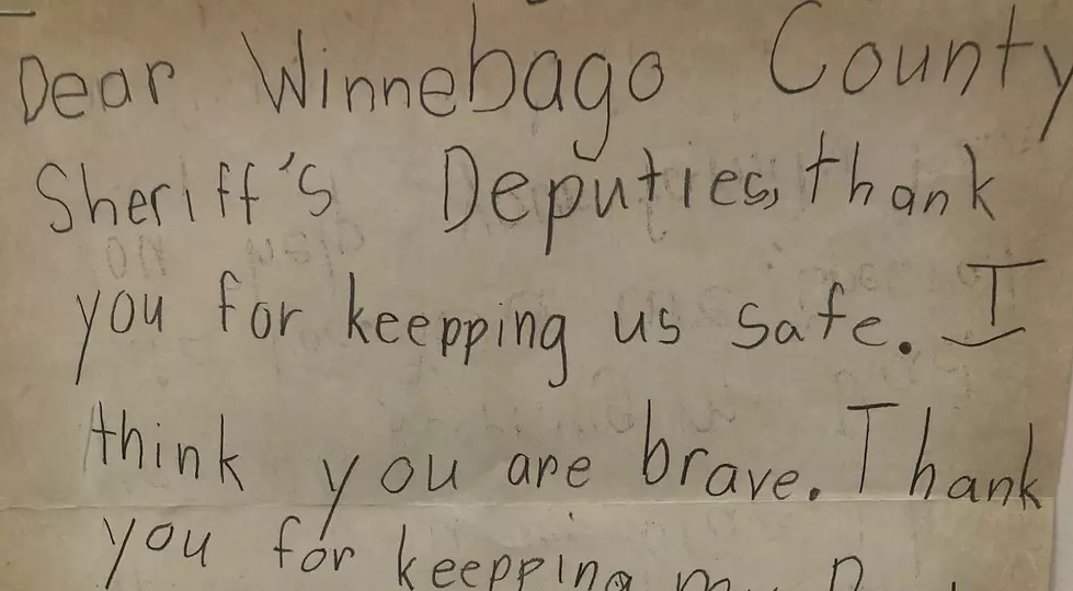 Child Writes Sweet ‘Thank You’ Note to Winnebago County Sheriff’s Dept.