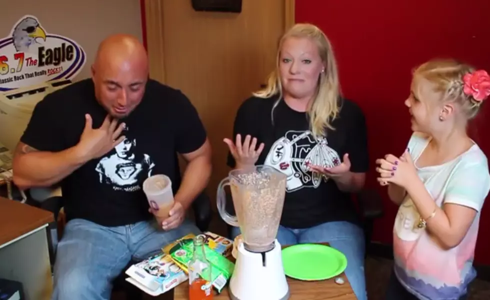 Three Things in a Blender: Gummy Bears, Orange Pop and Cake Snacks