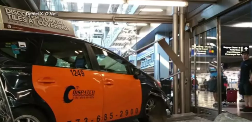 Taxi Cab Crashed Into an O&#8217;Hare Airport Doorway on Monday