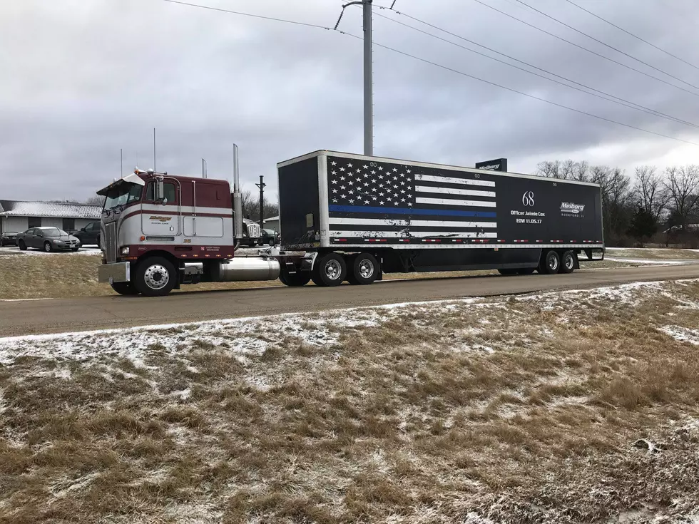 Local Trucking Company Shows Respect to Officer Jaimie Cox
