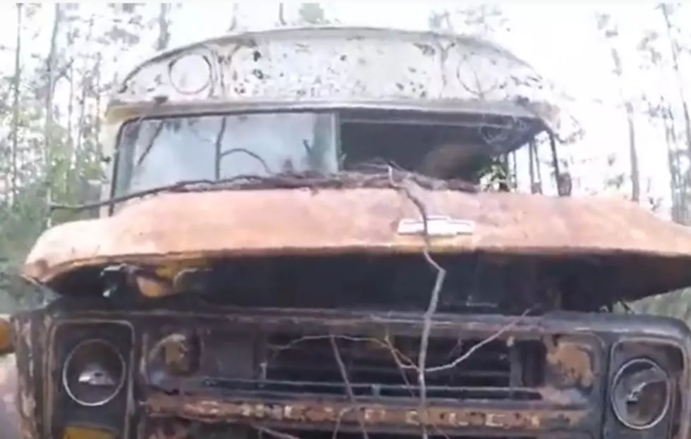 In a Florida swamp, a school bus from Wisconsin was found abandoned.