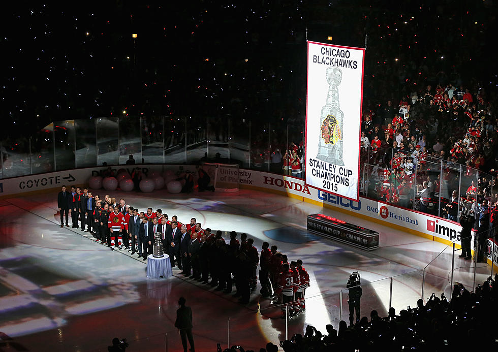 Blackhawks Banner Ceremony [Video