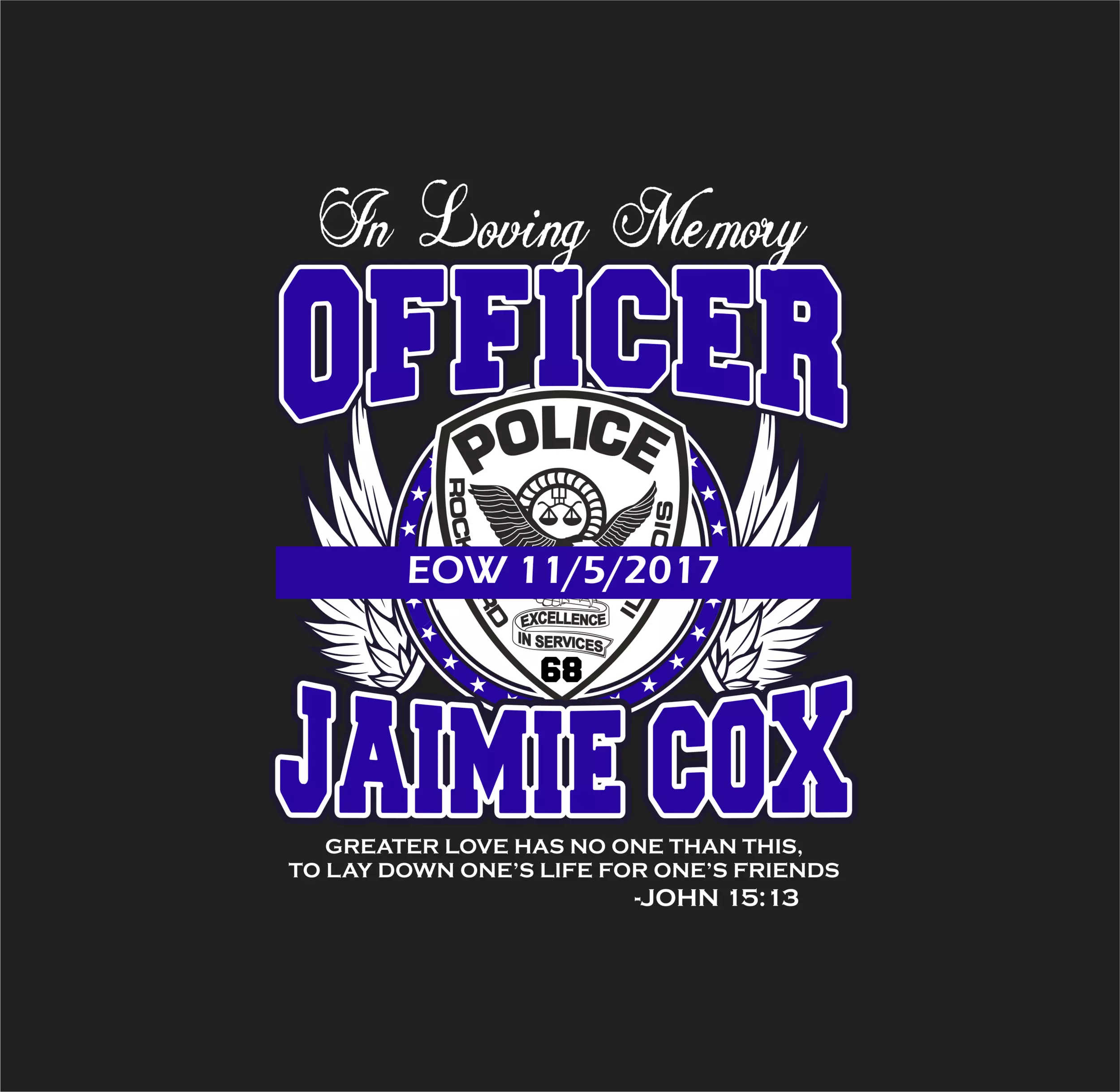 Illinois Company Made A Special T-Shirt In Honor of Officer Cox