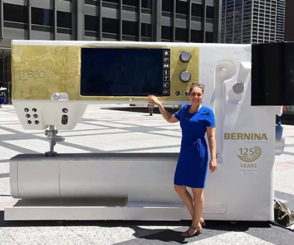 Why Is There A Giant Sewing Machine On Chicago’s Magnificent Mile?