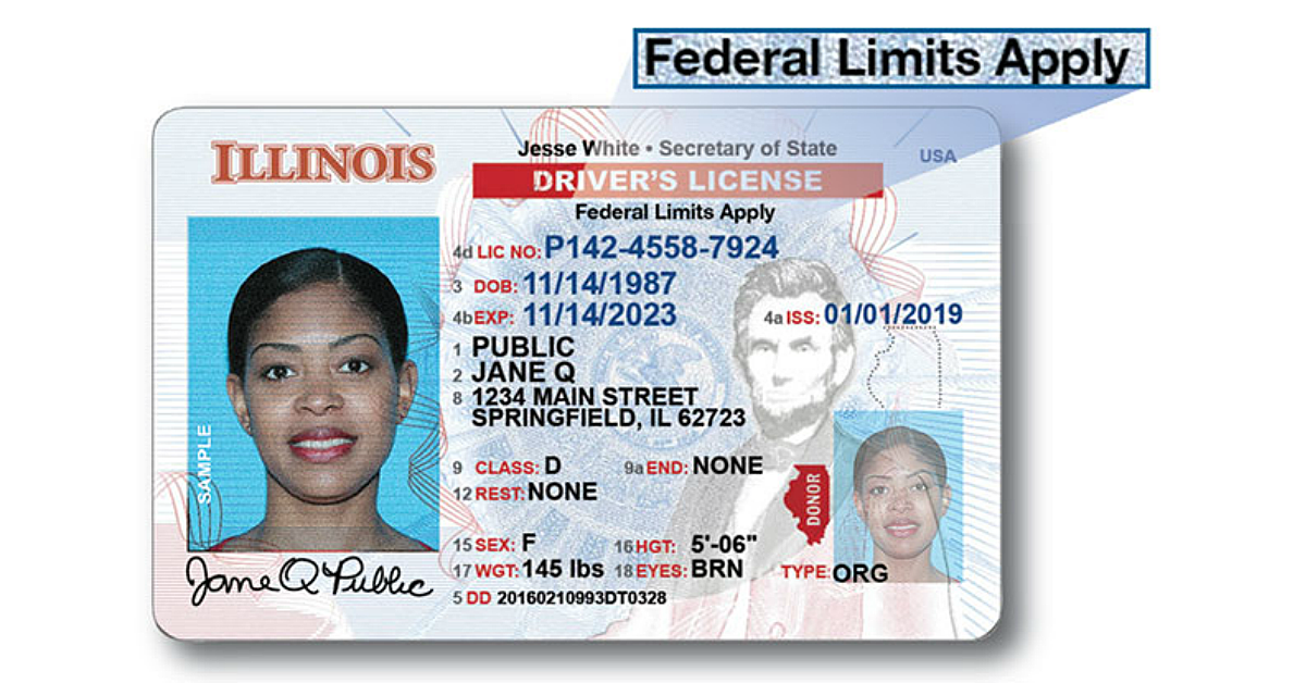 Current Illinois Driver's License & ID No Longer Valid in 2020