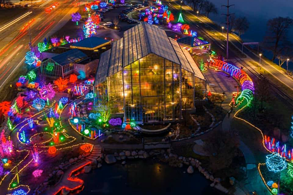 Aerial Shot of Nicholas Conservatory Looks Like Winter Wonderland