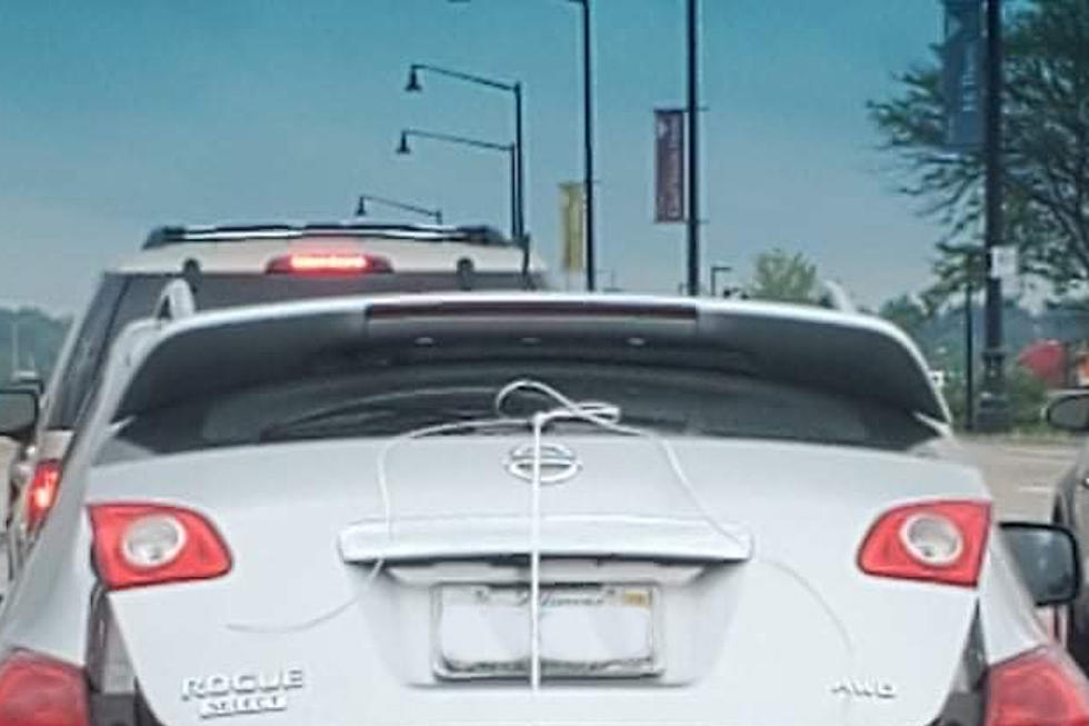 Illinois Driver Snaps Pic of a Car with a Smile and Tongue Sticking Out