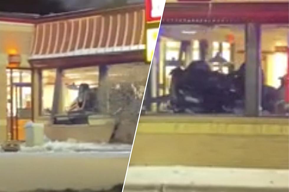 Car Versus Illinois Fast Food Restaurant Looks Like Something Out of a Movie