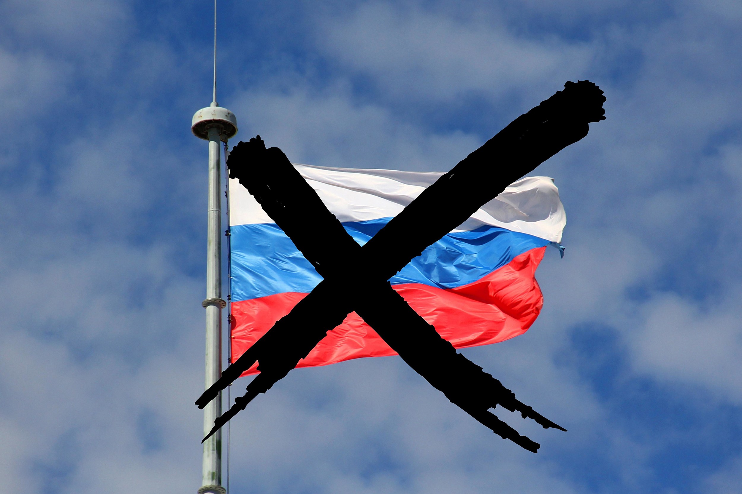 The Russian flag keeps getting stolen from the parkway. Now
