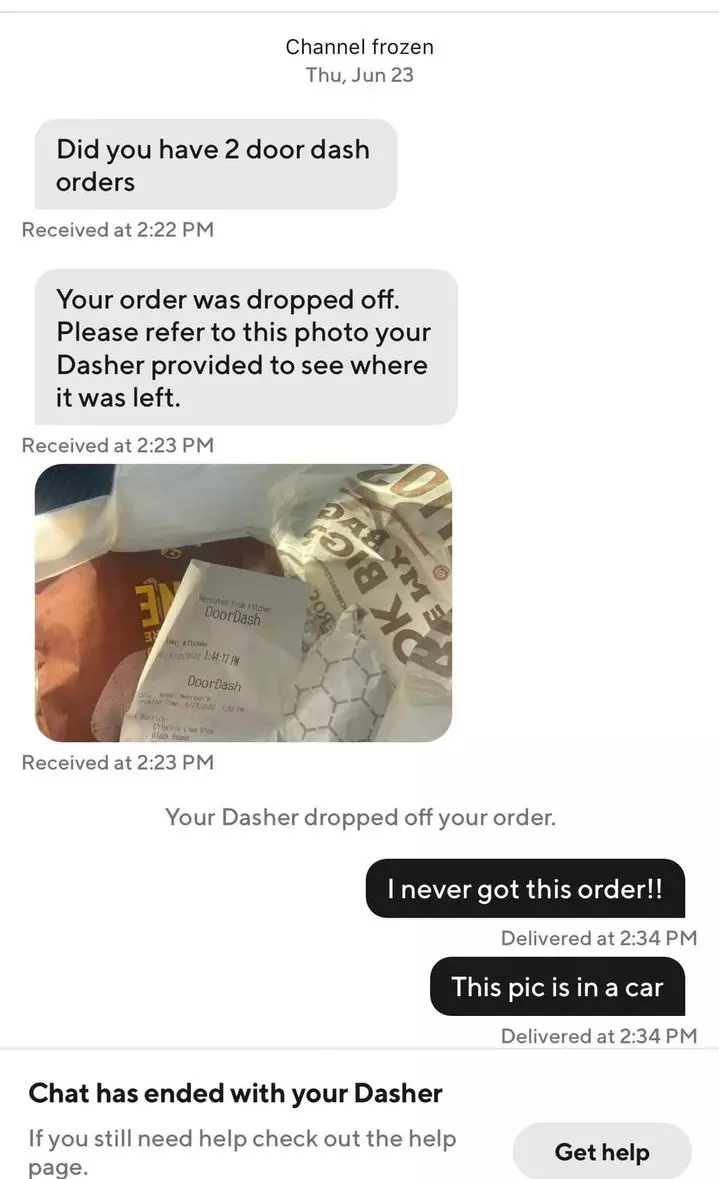 door dash delivery driver support