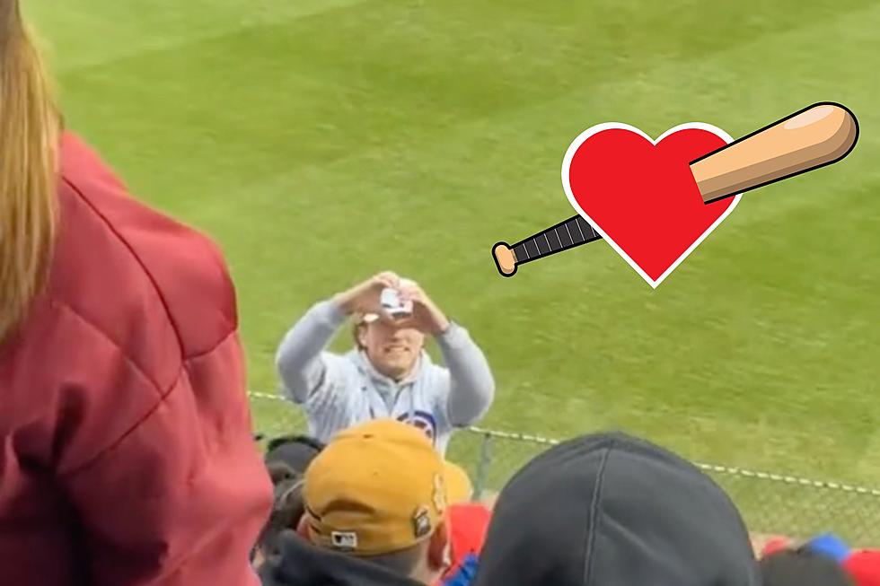 Incredible Photo of Chicago Cubs Fan On Her Phone, Completely