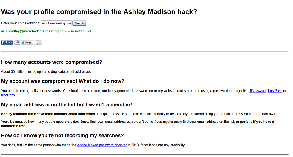 Find Your Ashley Madison-Cheating Spouse With Just Their E-Mail