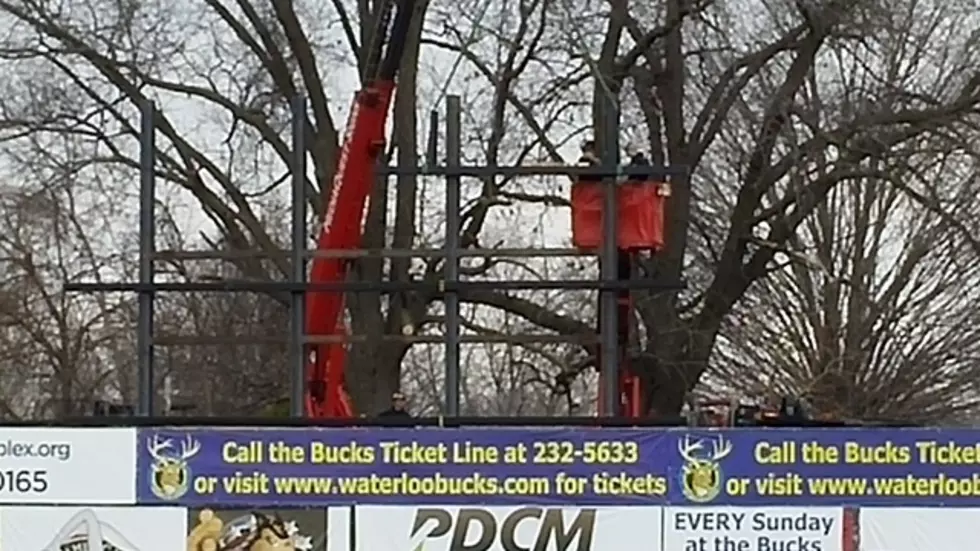 Scoreboard Upgrade Underway At Riverfront Stadium [Photos]