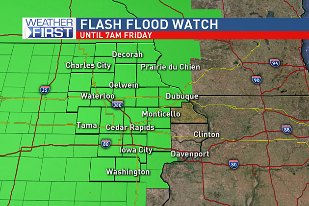 Flash Flood Watch Posted For Large Part Of Iowa