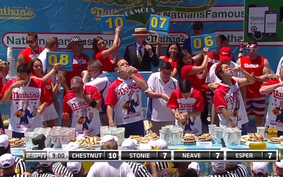 Joey Chestnut Wins Hot Dog Eating Contest
