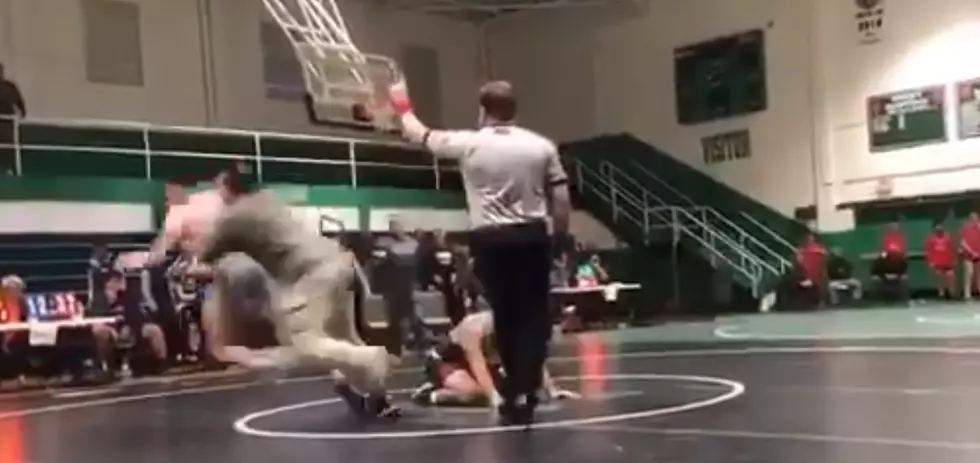 Dad Levels his Son&#8217;s Wrestling Opponent During Match