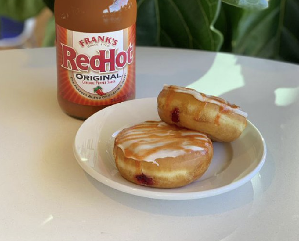 Dunkin&#8217; Donuts Jelly Donut Covered In Hot Sauce &#8211; Yes Or No?