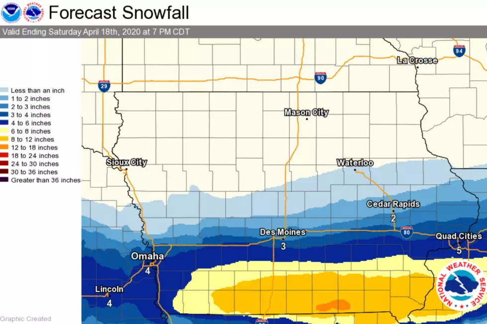 WINTER STORM WARNING for Southern Iowa – Could get MORE THAN A FOOT of Snow