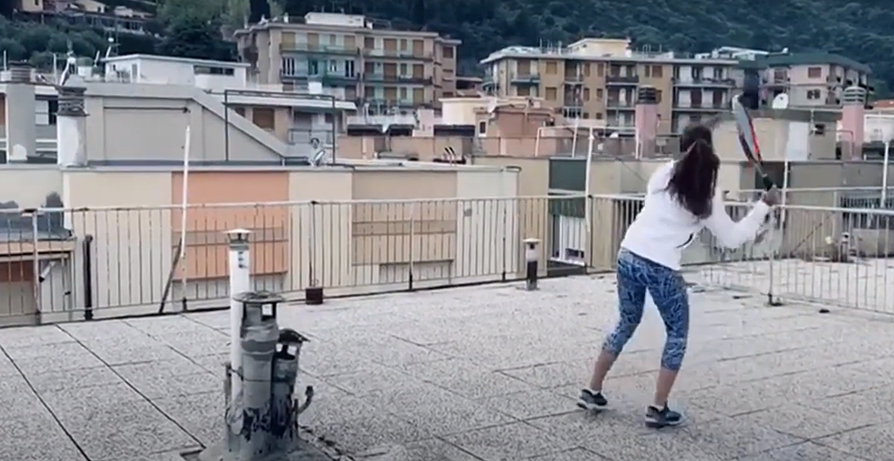 Women Play Tennis from Rooftop to Rooftop in Italy (Video)