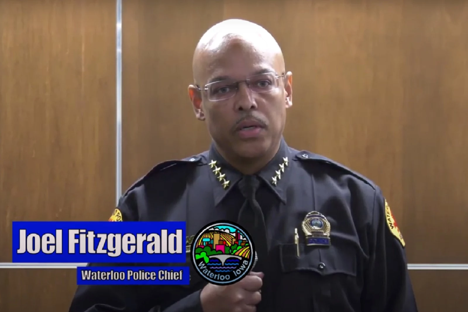 Waterloo S Police Chief Is In The Running For A New Job   Waterloo Police Chief Joel Fitzgerald Via YouTube 