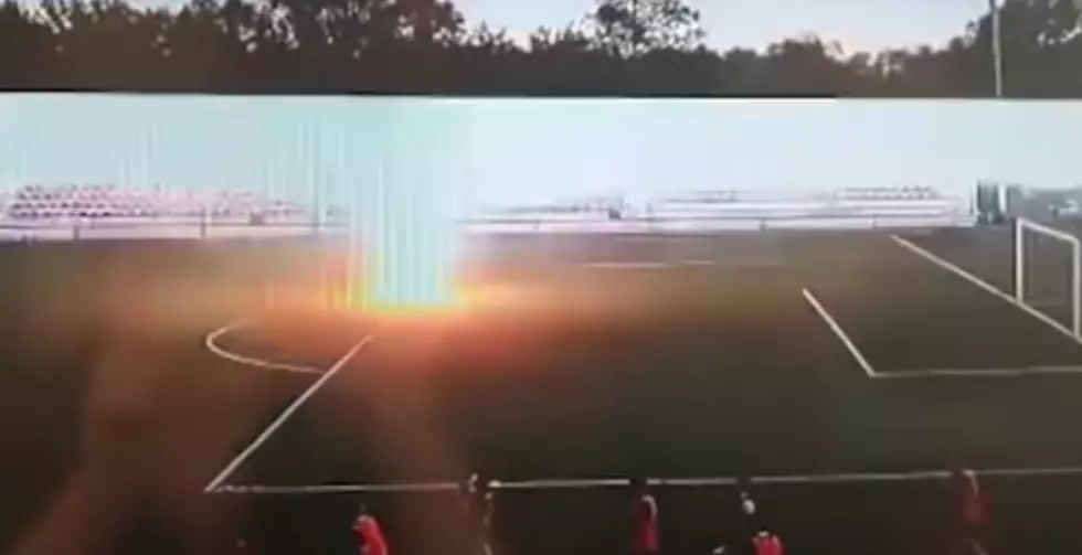 (VIDEO) Soccer Player Struck By Lightning the Moment He Takes A Shot On Goal