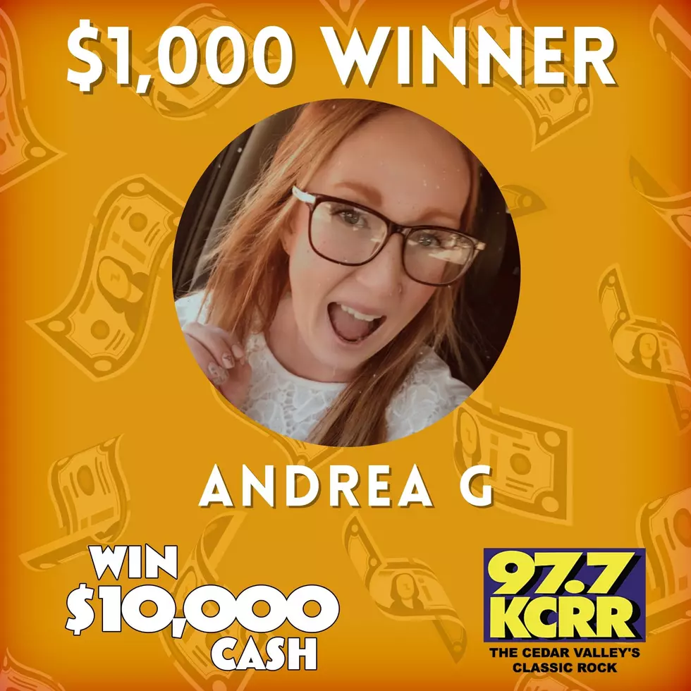 Congrats to Andrea! She won $1,000!