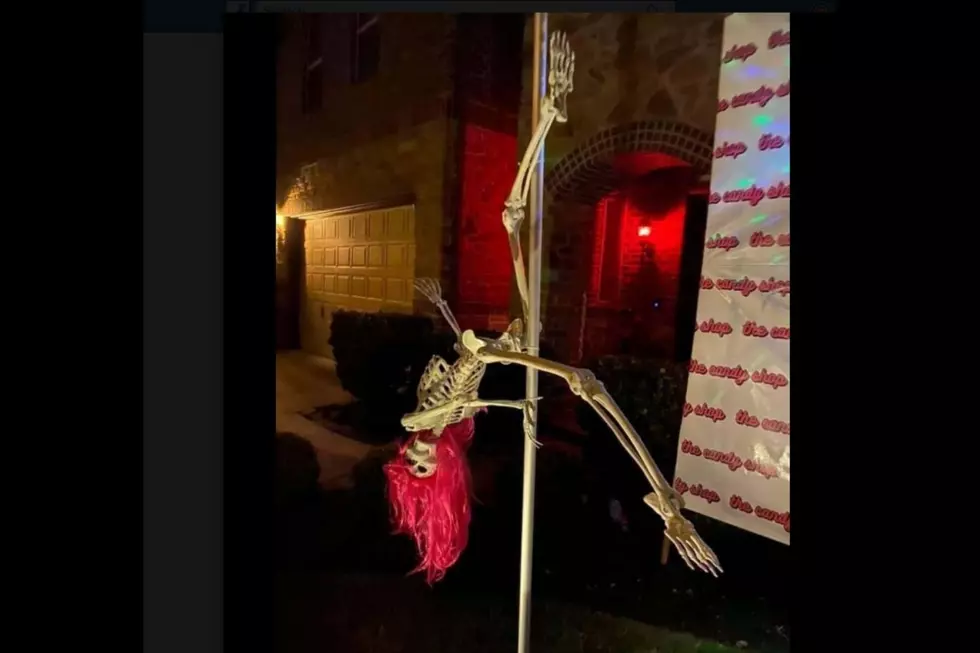Pole-Dancing Skeleton Halloween Display