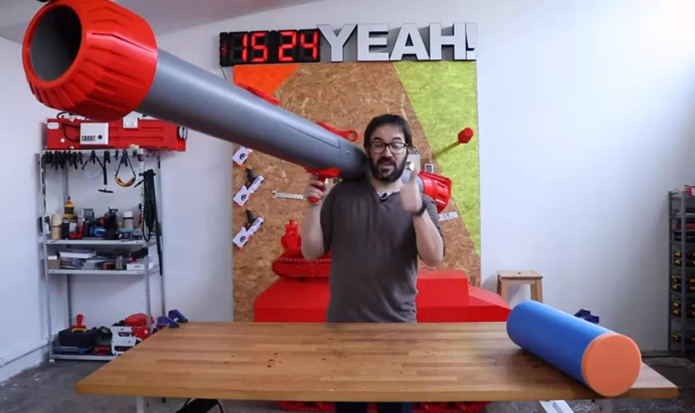 This Guy Built a GIANT Nerf Bazooka (VIDEO)