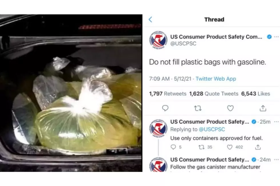 Consumer Safety Commission Tweets “Don’t Fill Plastic Bags with Gasoline”